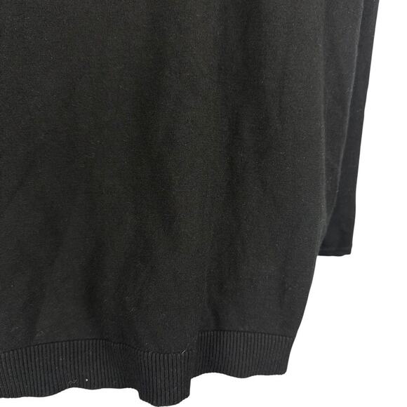 Talbots Woman Petite Pearl Beaded Pullover Open Sleeve Sweater Stretch Black 2XP - Picture 10 of 15